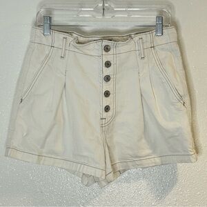 Abercrombie & Fitch White High Waist Shorts Size 30